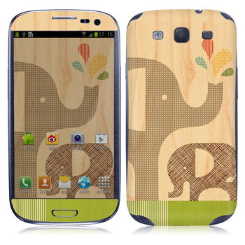 IdeaSkin 三星 I9300 Galaxy SIII / I9308 /I939 皮肤 大象与小象 外壳保护套皮贴膜 DCUC922128