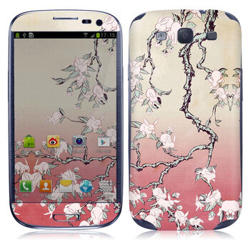 IdeaSkin 三星 I9300 Galaxy SIII/I9308/I939 皮肤 兔子花 外壳保护套皮贴膜 DCUC952134