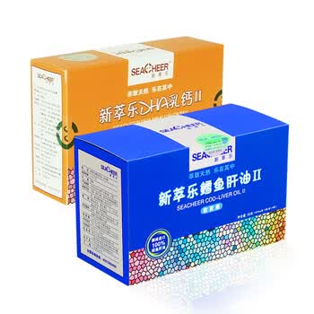 新萃乐 二段钙油黄金组合装 1盒30粒DHA乳钙+1盒60粒鳕鱼肝油