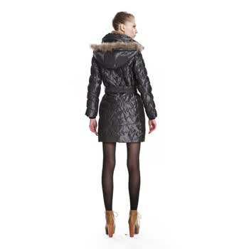 veilond伟伦时尚百搭松紧修身羽绒服品牌女装清仓1D978 黑色 L