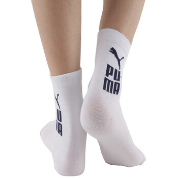 PUMA 彪马 男士提花运动 短袜子精梳棉P1157033 漂白-中古蓝 25-27cm