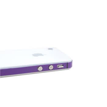 SkinAT 苹果iPhone4/4S 边框贴膜 侧边贴 紫 iphone 4