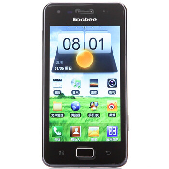 koobee A209 3G手机（雅光黑）WCDMA/GSM 双卡双待