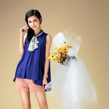 伊甸基因 2012夏季新品复古搭配套装 牛仔蓝 XL