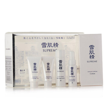 高丝雪肌精KOSE SEKKISEI 纯怡限定旅行组 丰泽型（洁肤霜20g+洗颜霜20g+水35ml+乳20ml+棉28片）