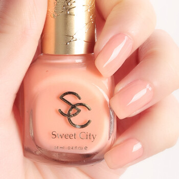 法国正品Sweet City环保果冻色指甲油 蜜桔粉MM061 美甲用品