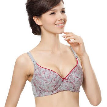 <em>乔妮雅</em> joymom 印花<em>哺乳文胸</em> 01036 灰色 95B