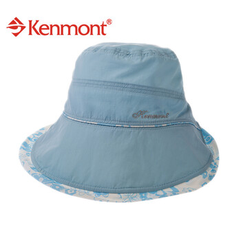 kenmont凯蒙特帽子春夏户外防晒防紫外线女士遮阳帽子KM-0289 蓝色