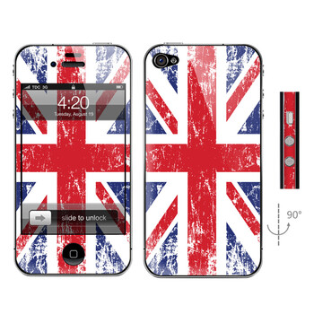 SkinAT iPhone4/4s手机正背面贴膜 英国旗 划痕英国 iphone 4
