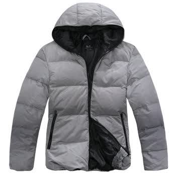 Q&X凯安斯 韩版时尚休闲羽绒服 9120402210 浅灰色 XXL