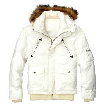 Q&X凯安斯 韩版时尚男款休闲羽绒服 8114400210 白色 XXL