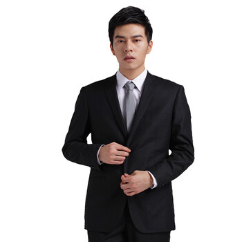 让随意的造型职衣坊西服男士黑色西服黑色西服无头亮黑色西装微博