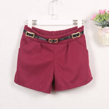 2014高腰大码韩版毛呢<em>短裤女黑色短裤</em>显瘦80