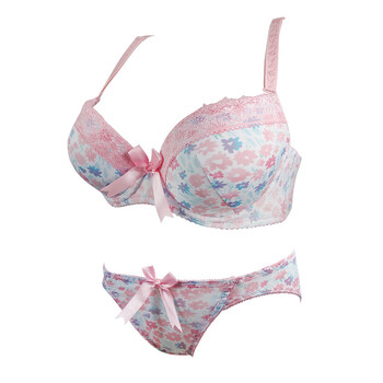 秀侨姿 台湾印花日系田园清新 可爱小胸<em>文胸</em>少