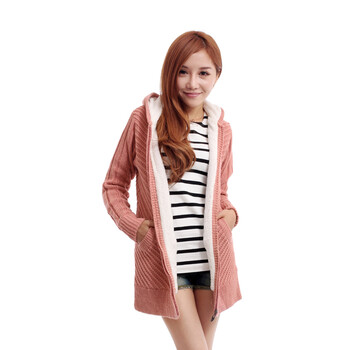 久衣格秋冬新款百搭<em>开衫</em>宽松毛衣<em>加厚加绒毛衣</em>