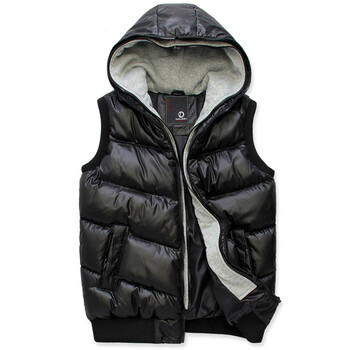 漫路超人气!假两件双帽 时尚男士棉背心 加厚棉马甲韩版修身1403-YJ560 黑色 L【图片 价格 品牌 报价】