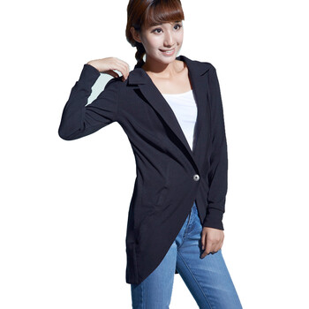 钦秀 秋装新款<em>女式</em>长款深V领<em>燕尾服</em>外套 【图