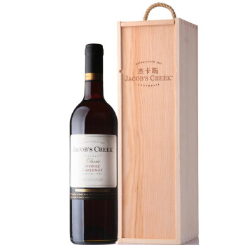 Jacob's Creek 杰卡斯 经典系列 西拉加本纳 红葡萄酒 木质礼盒装 750ml