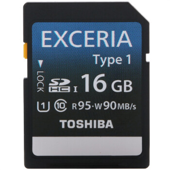 东芝（TOSHIBA）EXCERIA TypeⅠ型 SDHC-16G UHS/CL10 读95M写90M