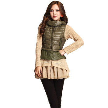 俪亨<em>JUST MODE</em> <em>女装</em>冬装新品立领拼皮羽绒马