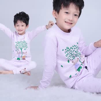小虎宝儿童装 <em>男童保暖</em>内衣套装儿童<em>睡衣</em> 宝宝