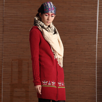 羽我原创 2012秋装新品<em>女装</em> 气质毛织毛针织开