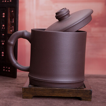 
                                        君礼轩 紫泥牧童牛宜兴手工紫砂杯  400ml                