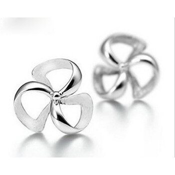 金朗达 925纯银 耳钉 银质耳钉 女 光板效果