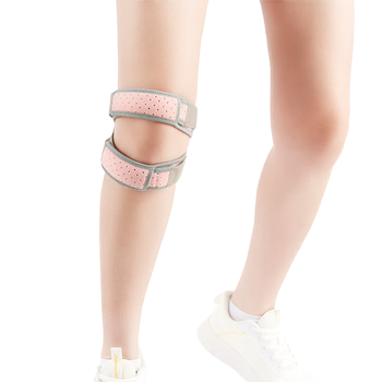 川崎（KAWASAKI）髌骨带羽毛球运动护具护膝男女护腿加压束缚带A3427粉色（2支装）