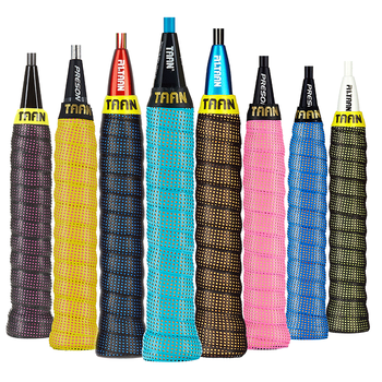 Taan泰昂羽毛球手胶双层吸汗带专利款3条装TW090黄色+浅粉+浅紫