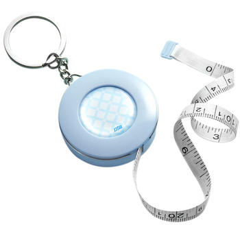 DSB（迪士比）卷尺软尺皮尺 迷你卷尺自动卡位米尺量三围钥匙扣伸缩尺子便携随身2米蓝色 LT-721