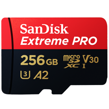 闪迪（SanDisk）256GB TF（MicroSD）内存卡 A2 4K V30 U3 C10 至尊超极速移动存储卡 读速200MB/s 写速140MB/s