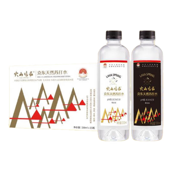 火山鸣泉苏打水 饮用水克东天然苏打水 弱碱性水330ml*15瓶/箱 整箱瓶装水