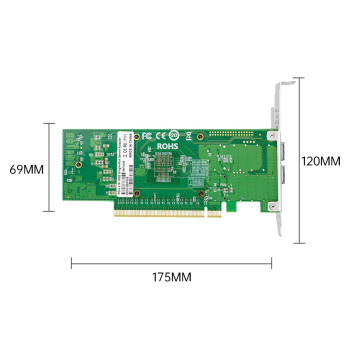 EB-LINK intel E810芯片PCI-E X16 100G双口光纤网卡含多模光模块QDA2BLK服务器网络适配器QSP28双端口