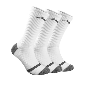 李宁（LI-NING）篮球袜男美式高帮运动跑步球员实战毛巾底加厚精英袜子