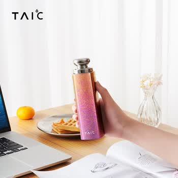 TAIC 太可纯钛迷你保温杯口红户外水杯礼物女士咖啡杯 140ml 炫彩红