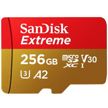 闪迪（SanDisk）256GB TF(MicroSD)内存卡 4K极速金卡A2 V30 U3行车记录仪 运动相机无人机 监控存储卡 读190MB/s