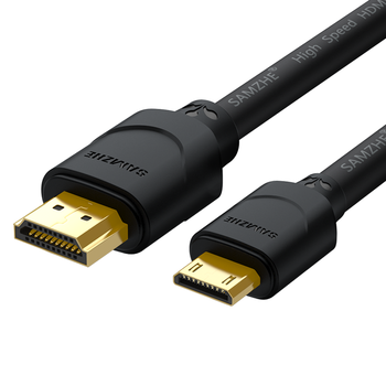 山泽Mini HDMI转HDMI2.0转换线 迷你高清连接线4K60Hz相机平板便携屏接电脑显示器电视投影仪2米 22MN9