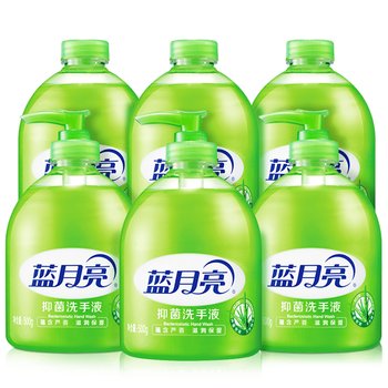 蓝月亮洗手液泡沫丰富芦荟抑菌99.9%500g*3+补充500g*3勤洗手防甲流感冒