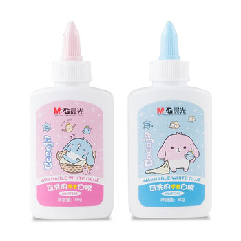 晨光（M&G）可水洗白胶学生手工乳胶80g快干高粘度液体胶外壳颜色随机ABJ97202 1瓶装