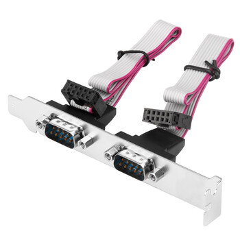 魔羯（MOGE）台式机主板COM口 双串口全高挡板线 9针档板线 9PIN引线连接线RS232接口 MC8332 