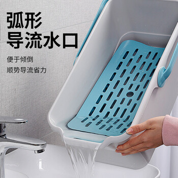 美丽雅拖把清洗桶47.5cm口径长方形胶棉平板大号清洁墩布拖布桶拖把盆 美丽雅拖把清洗桶47.5cm口径长方形胶棉平板大号清洁墩布拖布桶拖把盆