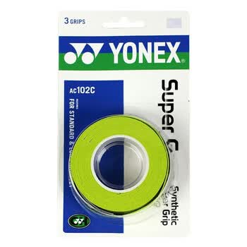 YONEX尤尼克斯羽毛球拍手胶运动吸汗带握把胶AC102C柠檬绿三条装