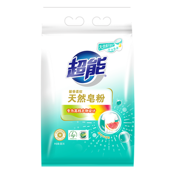 超能 馨香柔软天然皂粉 青柠西柚香 1.36斤 天然椰油 温和无刺激