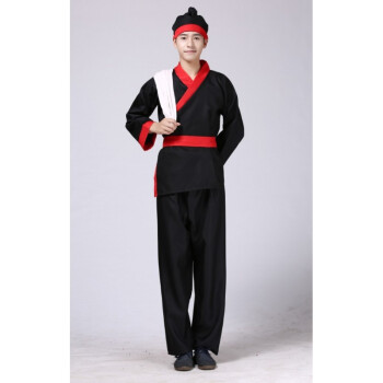 【新品促销】古装家丁小二仆人书生演出茶馆工作服装男女小品搞笑表演