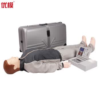 优模BOU/CPR590心肺复苏急救模拟人液晶屏显示应急救生培训实训训练模型考核计数打印语音橡皮假人可定制