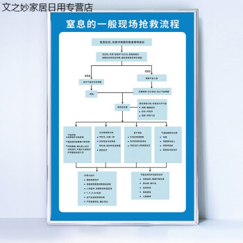 医院抢救室急救流程步骤挂画过敏性窒息休克反应图心肺复苏中毒抢救