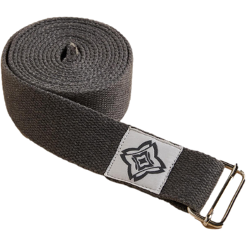 迪卡侬瑜伽绳棉质肌肉伸展瑜伽带辅助健身运动拉伸带深灰色-2472913