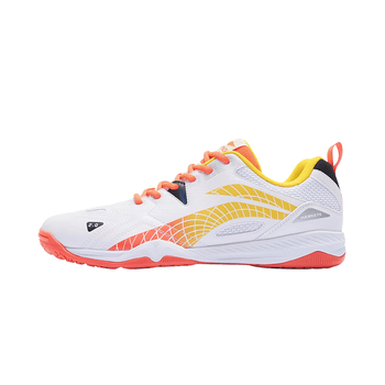李宁（LI-NING）乒乓球鞋羽毛球鞋鹰眼2.0国家队比赛训练鞋 白/荧光果红 39 