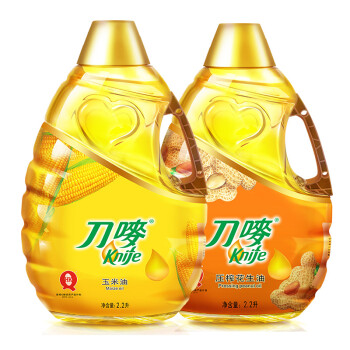 刀唛 食用油 营养套装4.4L (花生油2.2L+玉米油2.2L)